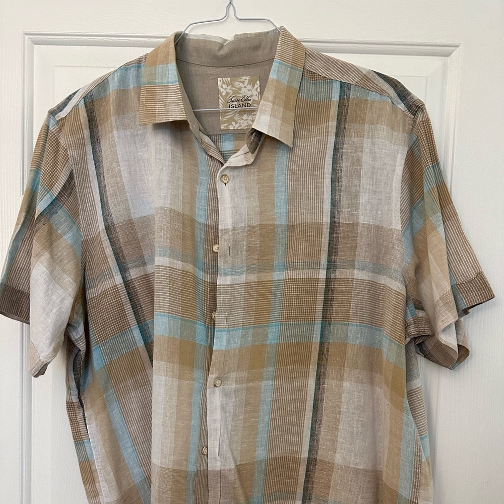 Tasso bottom down linen shirt